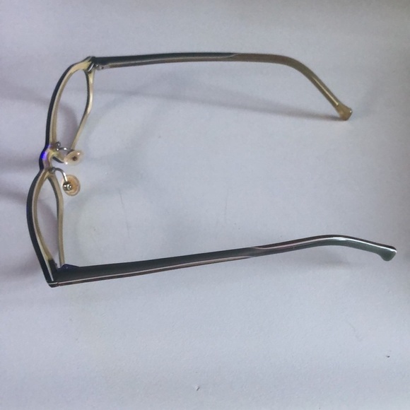 Prodesign Denmark Small Rectangular Eyeglasses Frame Muted Green Golden - Picture 5 of 6